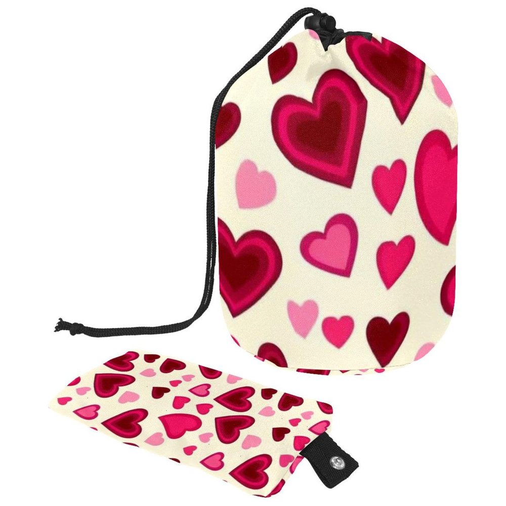 2PCS Art Love-189 Travel Cosmetic Bag Makeup Organizer Bag Bathroom Cases Toiletry Bag with Drawstring (Cylindrical bag and small bag)