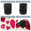2PCS Art Love-189 Travel Cosmetic Bag Makeup Organizer Bag Bathroom Cases Toiletry Bag with Drawstring (Cylindrical bag and small bag) view 3