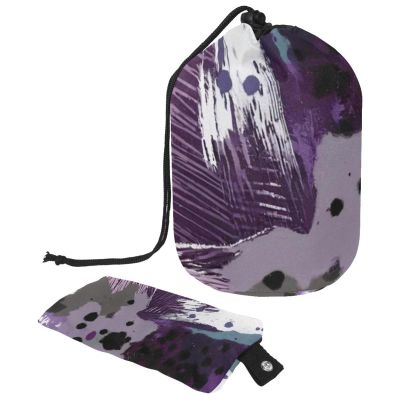 2PCS Colorful Graffiti-494 Travel Cosmetic Bag Makeup Organizer: Stylish Bathroom Cases with Drawstring, Cylindrical & Small Toiletry Bag