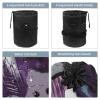 2PCS Colorful Graffiti-494 Travel Cosmetic Bag Makeup Organizer: Stylish Bathroom Cases with Drawstring, Cylindrical & Small Toiletry Bag view 3