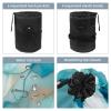2PCS Art Marble-217 Travel Cosmetic Bag Makeup Organizer Bag Bathroom Cases Toiletry Bag with Drawstring (Cylindrical bag and small bag) view 3