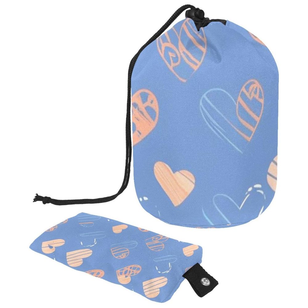 2PCS Colorful Love-62 Travel Cosmetic Bag Makeup Organizer: Stylish Bathroom Cases with Drawstring, Cylindrical & Small Toiletry Bag