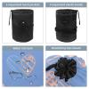 2PCS Colorful Love-62 Travel Cosmetic Bag Makeup Organizer: Stylish Bathroom Cases with Drawstring, Cylindrical & Small Toiletry Bag view 3