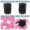 2PCS Art Love-184 Travel Cosmetic Bag: Your Ultimate Makeup Organizer & Bathroom Cases - With Drawstring, Cylindrical & Small Toiletry Bag view 3