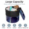 2PCS Colored Marble-408 Travel Cosmetic Bag: Your Ultimate Makeup Organizer & Bathroom Cases - With Drawstring, Cylindrical & Small Toiletry Bag view 2