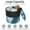 2PCS Abstract Graffiti-443 Travel Cosmetic Bag Makeup Organizer, Drawstring Bathroom Cases - Cylindrical & Small Toiletry Bag view 2
