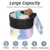 2PCS Colorful Graffiti-495 Travel Cosmetic Bag Makeup Organizer, Drawstring Bathroom Cases - Cylindrical & Small Toiletry Bag view 2