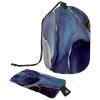 2PCS Colored Marble-411 Travel Cosmetic Bag Makeup Organizer, Drawstring Bathroom Cases - Cylindrical & Small Toiletry Bag view 1