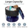 2PCS Colored Marble-411 Travel Cosmetic Bag Makeup Organizer, Drawstring Bathroom Cases - Cylindrical & Small Toiletry Bag view 2