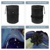 2PCS Colored Marble-411 Travel Cosmetic Bag Makeup Organizer, Drawstring Bathroom Cases - Cylindrical & Small Toiletry Bag view 3
