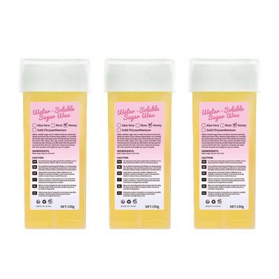 Beauty7 Roll On Wax, Body Hair Removal, Wax Roller Kit, Waxing Cartridge Depilatory Honey Refill, Underarm Leg Waxing for Women and Men 3 Packs 15.87 Oz