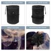 2PCS Marble Texture-334 Travel Cosmetic Bag Makeup Organizer: Stylish Bathroom Cases with Drawstring, Cylindrical & Small Toiletry Bag view 3