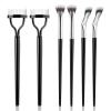 6Pcs Mascara Fan Brush for Lashes, Multifunctional Folding Angle Scalloped Lash Brush for Upper Lower Eye Lash, Eyelash Brushes and Mascara Comb, Eye Lash Separator Tool for Natural Lifted view 1