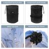2PCS Art Marble-251 Travel Cosmetic Bag Makeup Organizer, Drawstring Bathroom Cases - Cylindrical & Small Toiletry Bag view 3