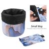 2PCS Art Marble-251 Travel Cosmetic Bag Makeup Organizer, Drawstring Bathroom Cases - Cylindrical & Small Toiletry Bag view 4