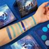 docolor Gold Eyeliner Waterproof Eye liner Longwearing with Ultra-Fine Tip and Blue Eyeshadow Palette 9 Colors Gemstone Shadow Palette Highly Pigmented Mattes Shimmers Colourful Makeup Palette view 3