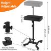 Tattoo Arm Rest Stand, Tattoo Arm and Leg Rest Stand H Base Stability Non-Slip Design with Adjustable Height Soft Sponge Pad for Tattoo Supply Tattoo Studio view 2