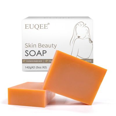 EUQEE Tranexamic Acid Kojic Soap, 5 oz Soap Bars with Glycerin for Skin Beauty Reduce Dark Spot, Double Acid for Soothing, Suitable for any Skin Type with a Foaming Net - 142g x 2 Bars