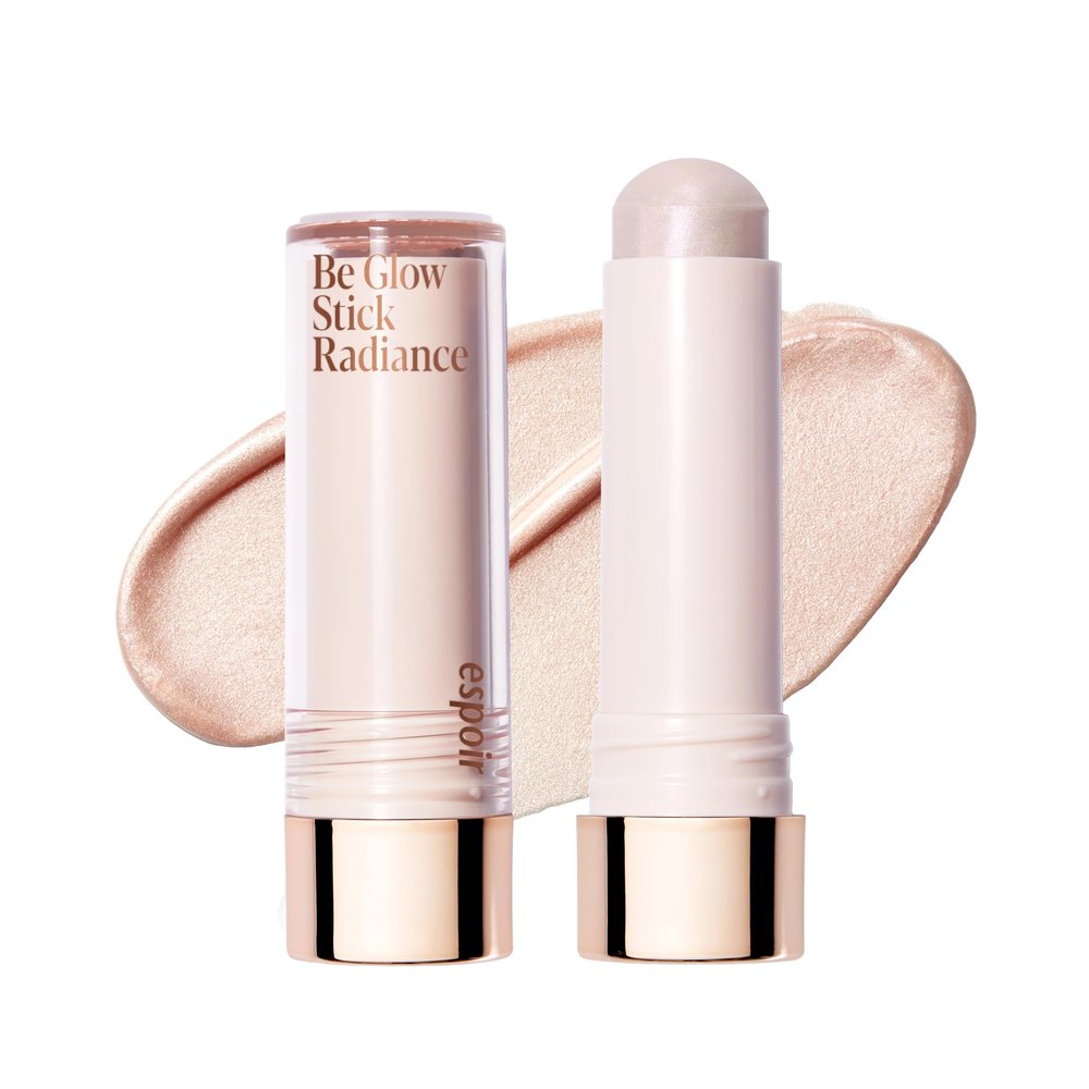 Espoir Be Glow Shading Stick Highlighter #1 SunshineCreamy Solid Texture & Smooth Gliding on Face with Hyaluronic Peptide, Natural Contour Color for Daily Radiant Makeup, Subtle Shimmering