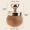 Extra Large Body Makeup Brush for Self Tanner, 3 Inch Width Self Tanning Kabuki Brush, Powder, Foundation, Blusher, Bronzer, Oval Face Leg Makeup Brush with Drawstring Bag&box (Rose Gold) view 2