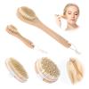 4 Pcs Dry Brush Set, Dry Brushing Body Brush for Lymphatic Drainage, Dry Brush for Body Lymphatic Drainage, Dry Body Brush, Body Dry Brush, Skin Brush for Dry Brushing, Dry Brushes view 1