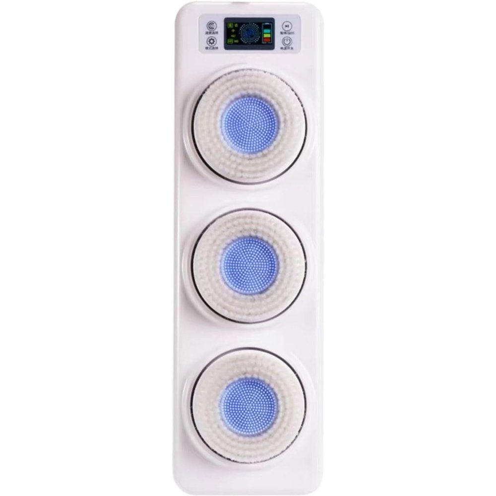Electric Back Bath Brush, Wall Mounted Intelligent Back Scrubbers, 360 Automatic Rota-Tion Deap Clean Skin, Exfoliating Bath Wash Pad, for Take a Shower Yourself