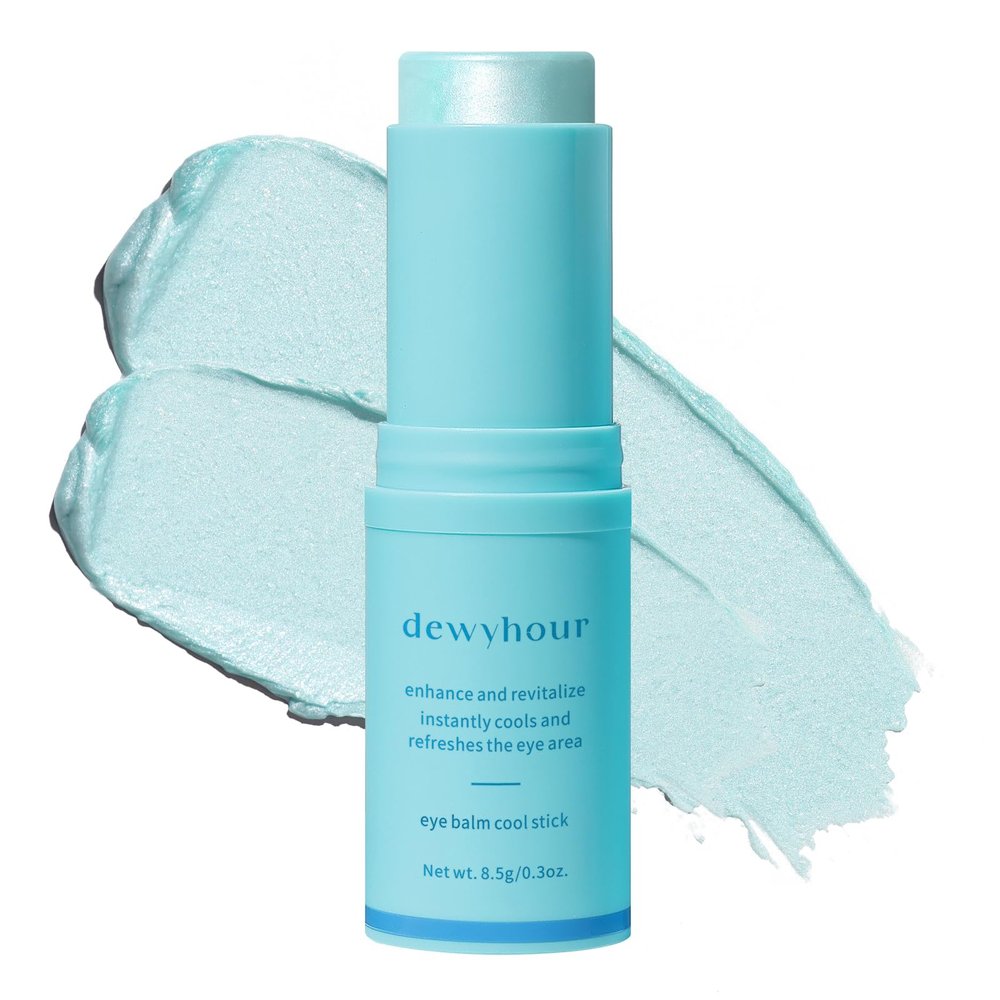 dewyhour Eye Balm for Dark Circles: Cooling Eye-Cream for Periocular Treatment, Reduce Wrinkle & Puffiness, Hydrating Balm for Under-Eye Bags Skin Care
