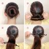 6PCS Black Plastic Double Hooks Hair Bun Maker Hair Holders Hair Twist Shaper Styling Tool DIY Hair Accessories for Women view 3