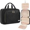 BAGAIL Hanging Toiletry Bag for Women Water-resistant Cosmetic Bag Large Capacity Travel Makeup Organizer for Full-Sized Travel Essentials(Standard, Black) view 1