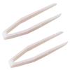 50 Pcs Mini Plastic Tweezers Contact Lens Clip Beauty Tweezers Makeup Tool Hair Removal for Double Eyelid Stickers Hand ToolsWhite view 1