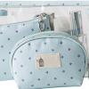 3 Pieces Makeup Bag Multifunctional Portable Clear PVC Travel Cosmetic Toiletry Organizer Bag for Women and Girls, Blue view 2