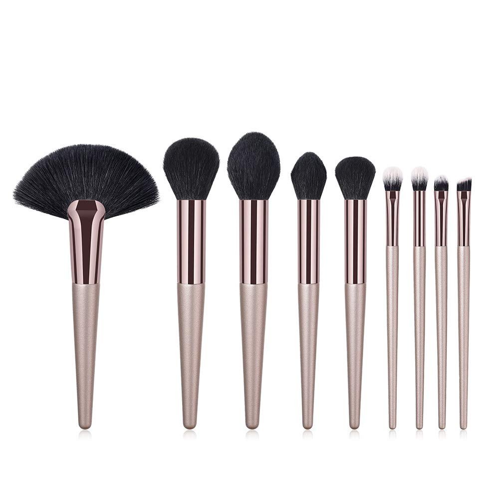 CTPCRTYK Makeup Brush Eyeshadow Wooden 9PCS Powder Cosmetic Set Brushes Foundation Brush Make up Brushes Pack