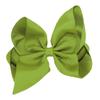 WEBB DIRECT2U Girls 6" Classic Style Large Boutique Grosgrain Hair Bow Alligator Clip Kiwi Green view 1