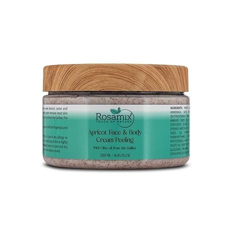 APRICOT FACE & BODY CREAM PEELING Gentle Exfoliator for Smooth & Radiant Skin, Removes Dead Skin & Impurities, Suitable for All Skin Types 8.45 Fl. Oz. / 250 ml