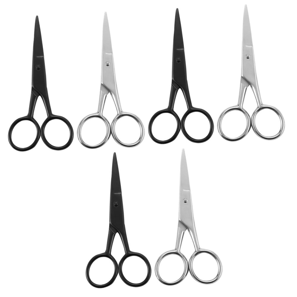 minkissy 6pcs Beard Clippers for Men Hair Trimmer Beard Scissors Styling Scissors Random Color