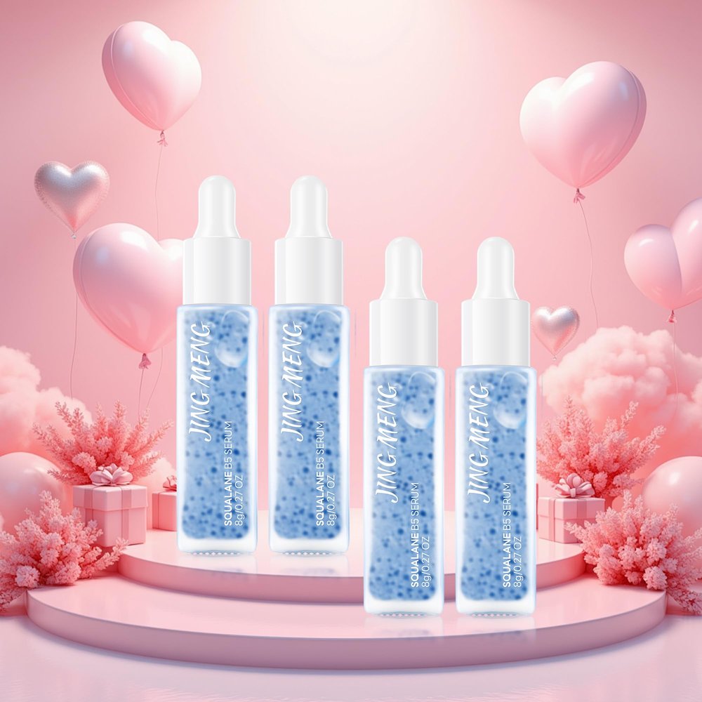 2 PCS JING MENG SQUALANE B5 SERUM, Boost Moisture, Repair Dry Skin, Fortifies skin barrier, MAKE THE SKIN APPEAR MORE RADIANT, DEEP HYDRATED. CREATE A MORE EVEN-LOOKING SKIN TONE