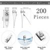 200 Pieces Nail Clippers Flat Toenail Clippers Stainless Steel Toenail Clippers Manicure Pedicure Sturdy Trimmer Set for Men and Women view 2