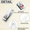 200 Pieces Nail Clippers Flat Toenail Clippers Stainless Steel Toenail Clippers Manicure Pedicure Sturdy Trimmer Set for Men and Women view 3