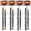 2024 New Magically Eyebrow Pencil with 4 Tip Brow Pen and Ultra-Precise Brow Pencil, Waterproof Sweat-Proof Magically Eyebrow Pencil Microblading Eyebrow Pencil for Natural Makeup (Dark Brown) view 3