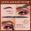 2024 New Magically Eyebrow Pencil with 4 Tip Brow Pen and Ultra-Precise Brow Pencil, Waterproof Sweat-Proof Magically Eyebrow Pencil Microblading Eyebrow Pencil for Natural Makeup (Dark Brown) view 4