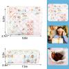 2Pcs Quilted Cotton Makeup Bag Large Travel Makeup Pouch Small Brush Holder Set for Women Cute Floral Coquette Makeup Bag Aesthetic Cosmetic Bag Flower Bee Toiletry Organizer Storage Bag Zipper Pouch view 2