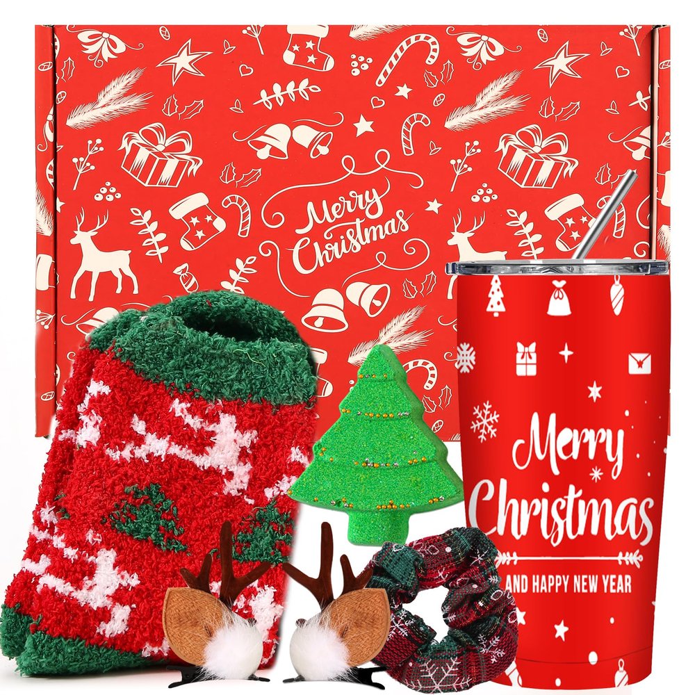 DDOFAH Christmas Gift Sets For Women, Christmas Gift Ideas,Birthday Gifts Basket for Mom Daughter, Sister, Wife, Grandma, Coworker, Funny Gifts Set