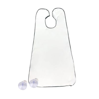 Beard Shaving Bib Non Stick Hair Catcher Apron Transparent Suction Cup Hook Shaving Apron with 2 Suction Cups Grooming Cape for Men 130 * 80cm.