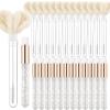 24Pcs Eyelash Extension Supply Kits - 12pcs Lash Shampoo Brush Nose Blackhead Facial Cleaning Brush 12PCS Cute Rabbit Ear Tube Mascara Wands Spoolie Brush (Style #2 White) view 1