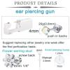 QWALIT Ear Piercing Gun Kit - Self Piercing Earrings with Disposable Gun and Flat Back Earring Studs view 2