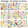 Habett Tattoos for Kids, 300+ Mixed Styles Temporary Tattoos Stickers Set for Girls and Boys, Space Dinosaur Animals Butterfly Fish Tattoos for Kids Birthday Party Supplies Party Favors view 2