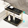 2 Tier Bathroom Counter Organizer, Kitchen Rack Standing Shelf, Multipurpose Makeup Organizer Countertop for Dressing Table Kitchen, Skincare Storage Tray view 4