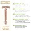 VIKINGS BLADE Double Edge Safety Razor + 5 Swedish Steel Blades + Luxury Case. Smooth, Reusable, Recyclable (Chieftain "Hera") view 3