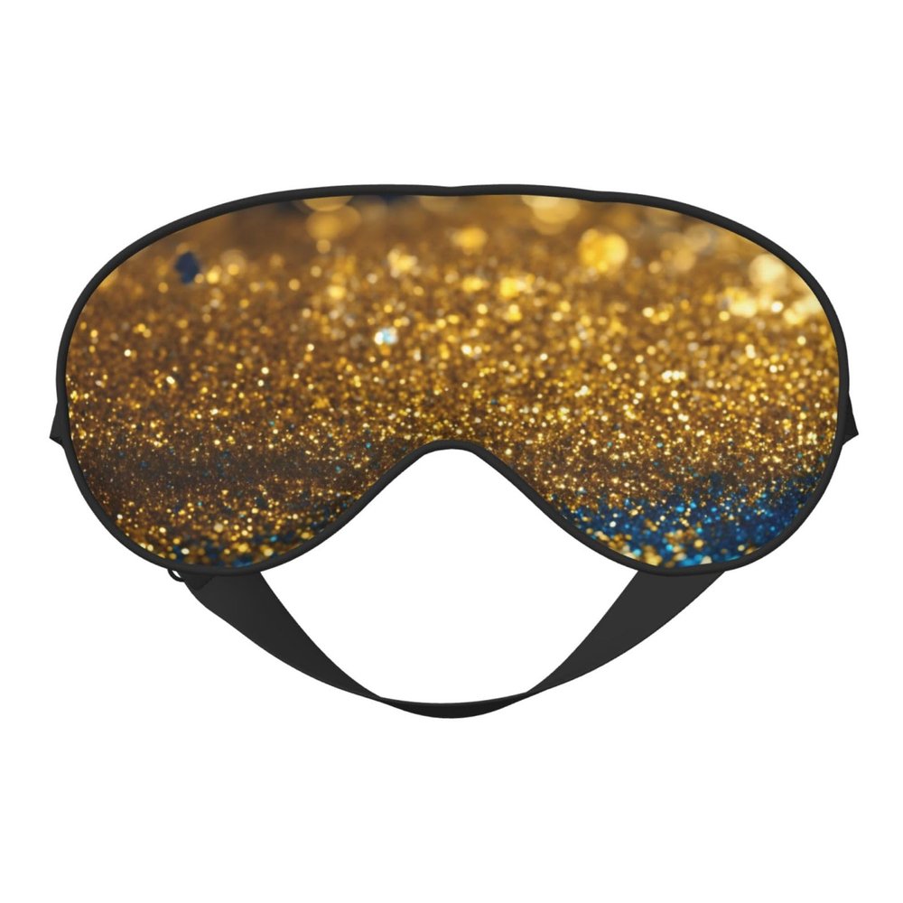 Glitter Pattern Super Soft and Comfortable Eyeshade with Adjustable Strap Zero Eye Pressure Eye Cover
