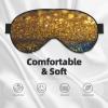 Glitter Pattern Super Soft and Comfortable Eyeshade with Adjustable Strap Zero Eye Pressure Eye Cover view 3